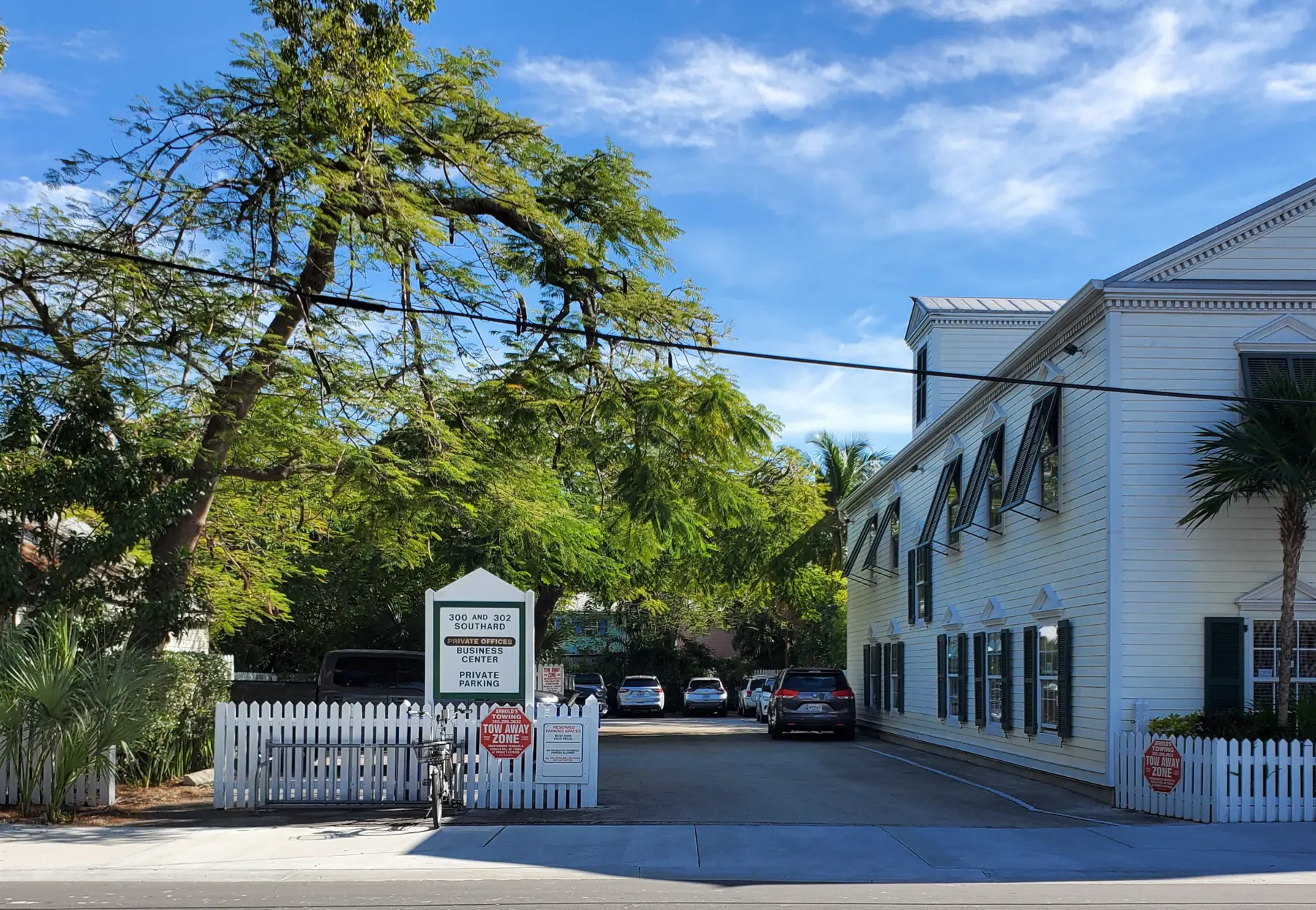 Parking entrance at the Courthouse Business Center in Key West